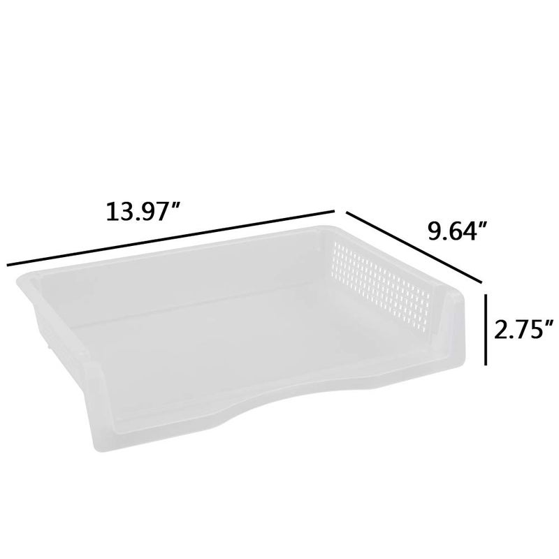 Kiddream 6 Tier Clear Plastic Document Letter Trays, Stackable Paper File Tray - Image 2
